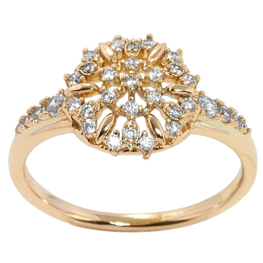 Каблучка Xuping Позолота 18K Інкрустація цирконієм фото №1 Каблучка Xuping Позолота 18K Інкрустація цирконієм фото №1