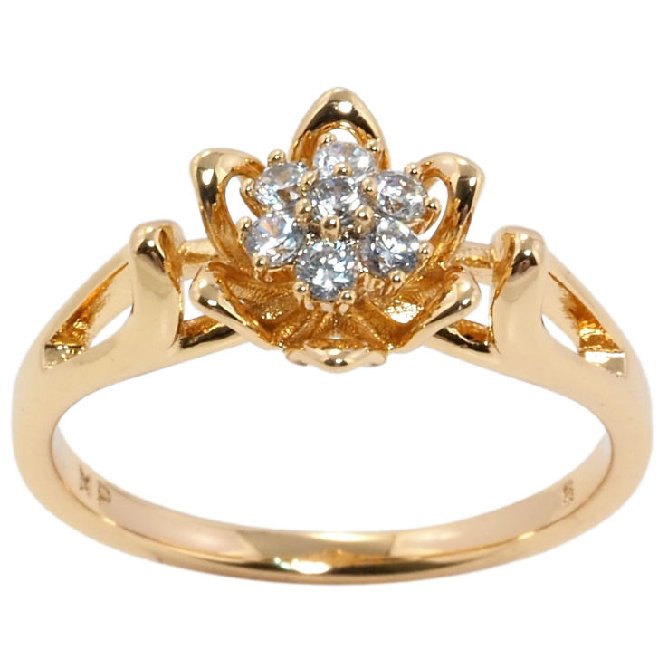 Кольцо Xuping Позолота 18K Цветок с цирконием фото №7 Кольцо Xuping Позолота 18K Цветок с цирконием фото №7