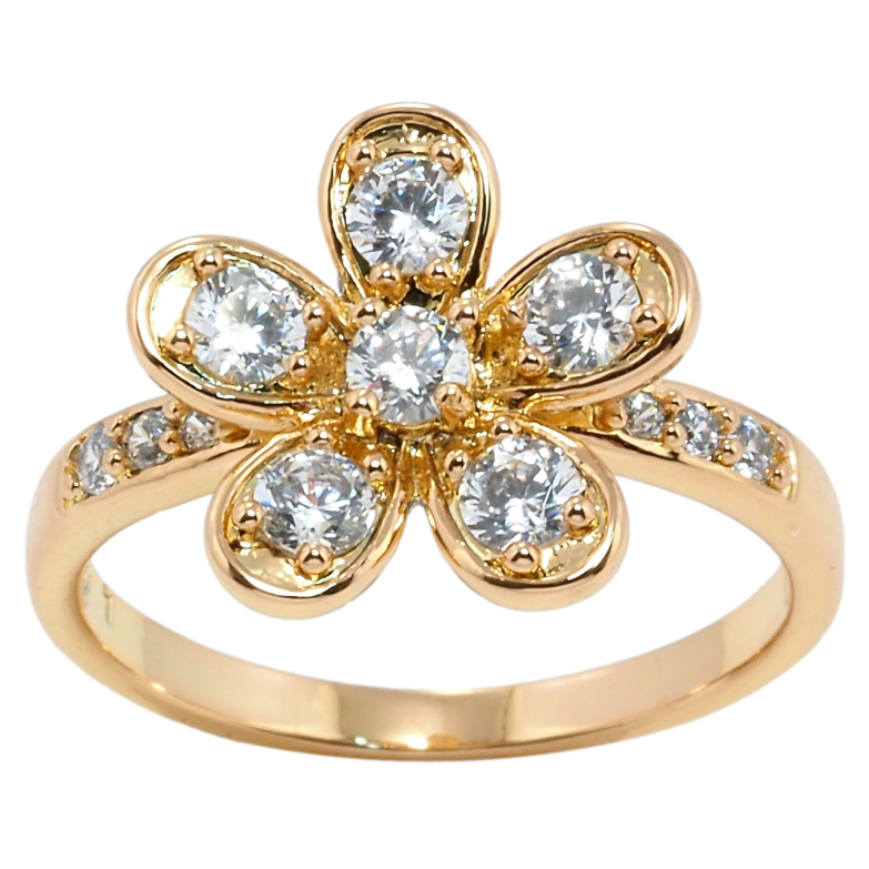 Каблучка Xuping Позолота 18K Квітка фото №1 Каблучка Xuping Позолота 18K Квітка фото №1
