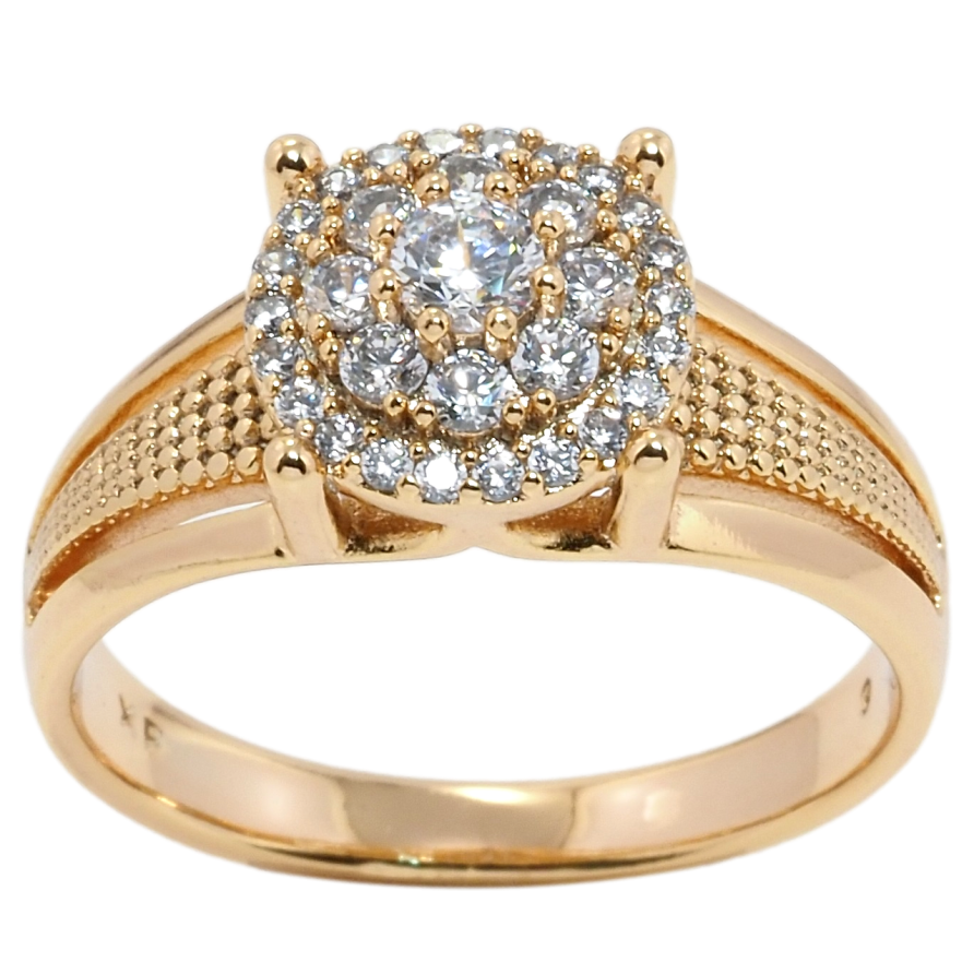 Каблучка Xuping Позолота 18K Інкрустація цирконієм фото №1 Каблучка Xuping Позолота 18K Інкрустація цирконієм фото №1
