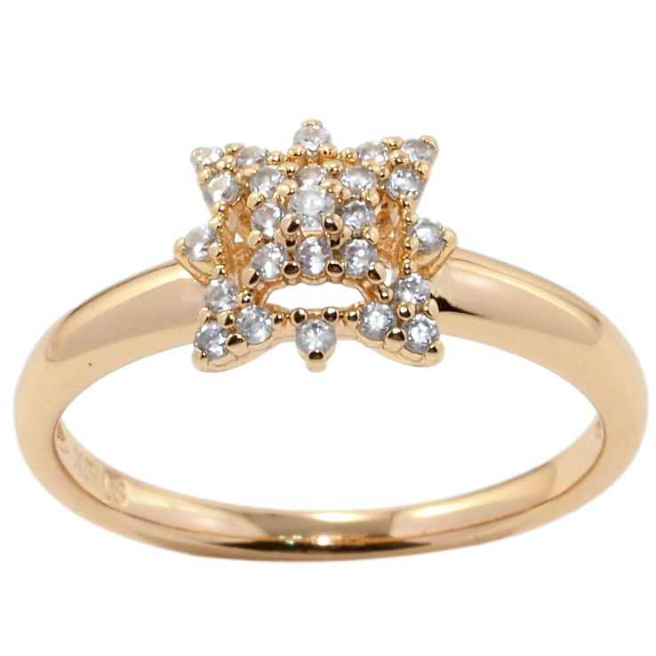 Кольцо Xuping Позолота 18K Звездочка с цирконием фото №3