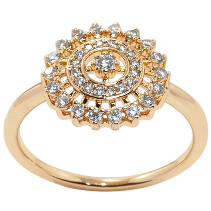 Кольцо Xuping Позолота 18K Инкрустация цирконием фото №7 Кольцо Xuping Позолота 18K Инкрустация цирконием фото №7