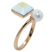 Каблучка Xuping колір 18K з кр-ми Swarovski Кристал АВ з перлами фото №2 Каблучка Xuping колір 18K з кр-ми Swarovski Кристал АВ з перлами фото №2