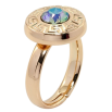 Каблучка Xuping колір 18K з кр-ми Swarovski Кристал Peridot Shimmer з грецьким візерунком фото №2 Каблучка Xuping колір 18K з кр-ми Swarovski Кристал Peridot Shimmer з грецьким візерунком фото №2