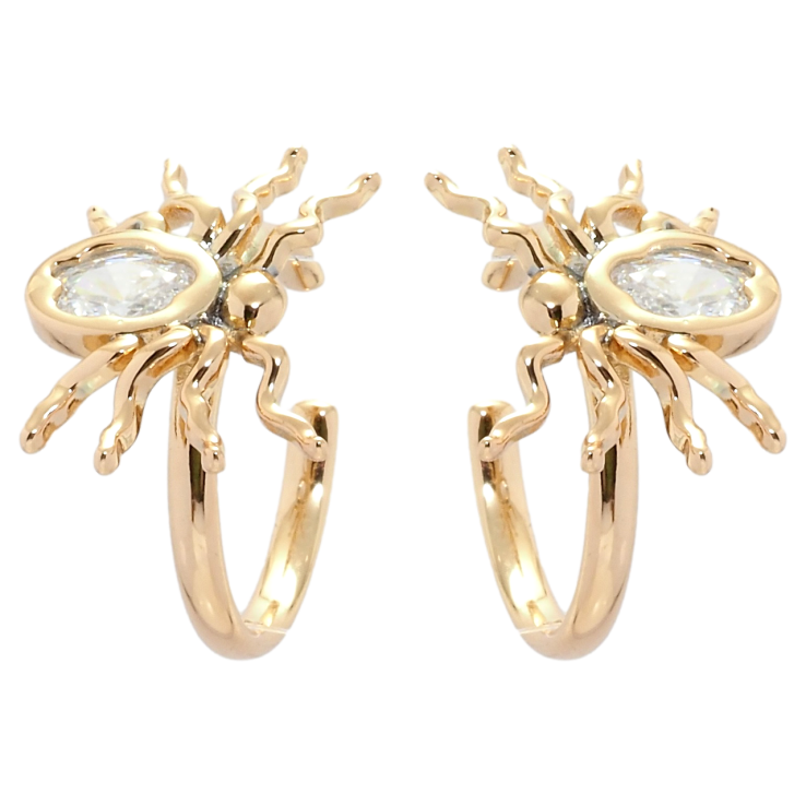 Серьги Xuping QQMM Позолота 18K каффы Пауки фото №3