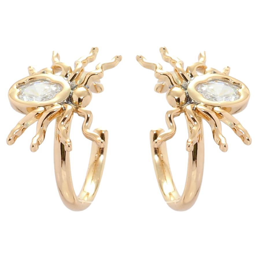 Сережки Xuping QQMM Позолота 18K кафи Павуки фото №1 Сережки Xuping QQMM Позолота 18K кафи Павуки фото №1