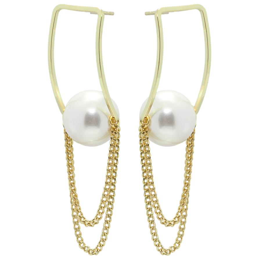 Сережки Xuping QQMM Позолота 14K пусети Декоративні підвіски з ланцюжками фото №1 Сережки Xuping QQMM Позолота 14K пусети Декоративні підвіски з ланцюжками фото №1