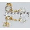 Сережки Xuping QQMM Позолота 14K пусети Перламутрові серця фото №2 Сережки Xuping QQMM Позолота 14K пусети Перламутрові серця фото №2