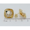 Серьги Xuping QQMM Позолота 14K пусеты Квадратные с цирконием и жемчугом 17х17мм фото №2 Серьги Xuping QQMM Позолота 14K пусеты Квадратные с цирконием и жемчугом 17х17мм фото №2