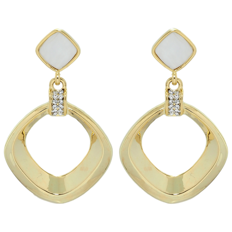 Сережки Xuping QQMM Позолота 14K пусети Ромбові підвіски фото №19 Сережки Xuping QQMM Позолота 14K пусети Ромбові підвіски фото №19