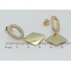 Серьги Xuping QQMM Позолота 14K пусеты Ромбовые подвески фото №2 Серьги Xuping QQMM Позолота 14K пусеты Ромбовые подвески фото №2