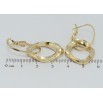 Серьги Xuping QQMM Позолота 14K итальянский замок Ромбовые подвески на кольцах фото №2 Серьги Xuping QQMM Позолота 14K итальянский замок Ромбовые подвески на кольцах фото №2
