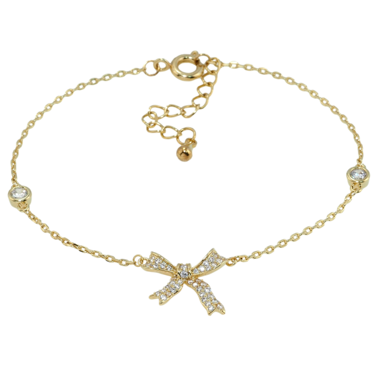 Браслет Xuping QQMM Позолота 14K Цепочка с вставкой бант длина с доп.цепочкой 17.5-21см х 1мм фото №14 Браслет Xuping QQMM Позолота 14K Цепочка с вставкой бант длина с доп.цепочкой 17.5-21см х 1мм фото №14