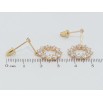 Серьги Xuping JEAN GOUJON Позолота 18K пусеты Колечки с фианитами фото №2 Серьги Xuping JEAN GOUJON Позолота 18K пусеты Колечки с фианитами фото №2
