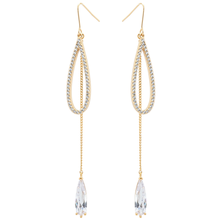 Серьги Xuping JEAN GOUJON Позолота 18K французский замок Подвески фианиты на цепочке фото №12 Серьги Xuping JEAN GOUJON Позолота 18K французский замок Подвески фианиты на цепочке фото №12