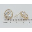 Серьги Xuping QQMM Позолота 14K пусеты Россыпь фианитов в жемчужном колечке фото №2 Серьги Xuping QQMM Позолота 14K пусеты Россыпь фианитов в жемчужном колечке фото №2