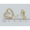 Сережки Xuping QQMM Позолота 14K пусети Сердечки з цирконієм фото №2 Сережки Xuping QQMM Позолота 14K пусети Сердечки з цирконієм фото №2