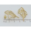 Сережки Xuping QQMM Позолота 14K пусети Фантазійний орнамент із цирконієм та перлинами фото №2
