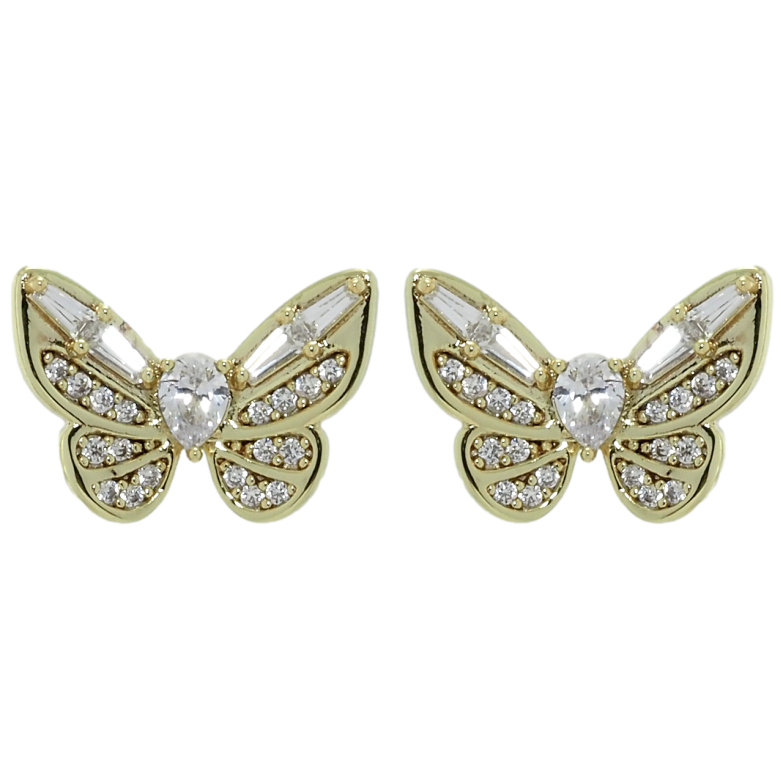 Сережки Xuping QQMM Позолота 14K пусети Метелики з цирконієм фото №24 Сережки Xuping QQMM Позолота 14K пусети Метелики з цирконієм фото №24