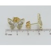 Сережки Xuping QQMM Позолота 14K пусети Метелики з цирконієм фото №2 Сережки Xuping QQMM Позолота 14K пусети Метелики з цирконієм фото №2