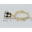 Сережки Xuping QQMM Позолота 14K пусети Підвіски шаховий візерунок з кільцями фото №2 Сережки Xuping QQMM Позолота 14K пусети Підвіски шаховий візерунок з кільцями фото №2