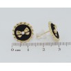 Сережки Xuping QQMM Позолота 14K пусети Банти в колечках ø 14мм фото №2