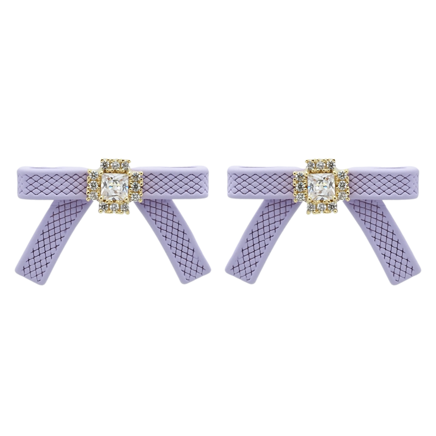 Сережки Xuping QQMM Позолота 14K пусети Банти з покриттям Soft-touch фото №1 Сережки Xuping QQMM Позолота 14K пусети Банти з покриттям Soft-touch фото №1