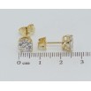 Сережки Xuping QQMM Позолота 14K пусети Фіаніти в 4-х крапановій оправі ø 7мм фото №2 Сережки Xuping QQMM Позолота 14K пусети Фіаніти в 4-х крапановій оправі ø 7мм фото №2