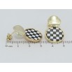 Серьги Xuping QQMM Позолота 14K пусеты Шахматный орнамент фото №2 Серьги Xuping QQMM Позолота 14K пусеты Шахматный орнамент фото №2