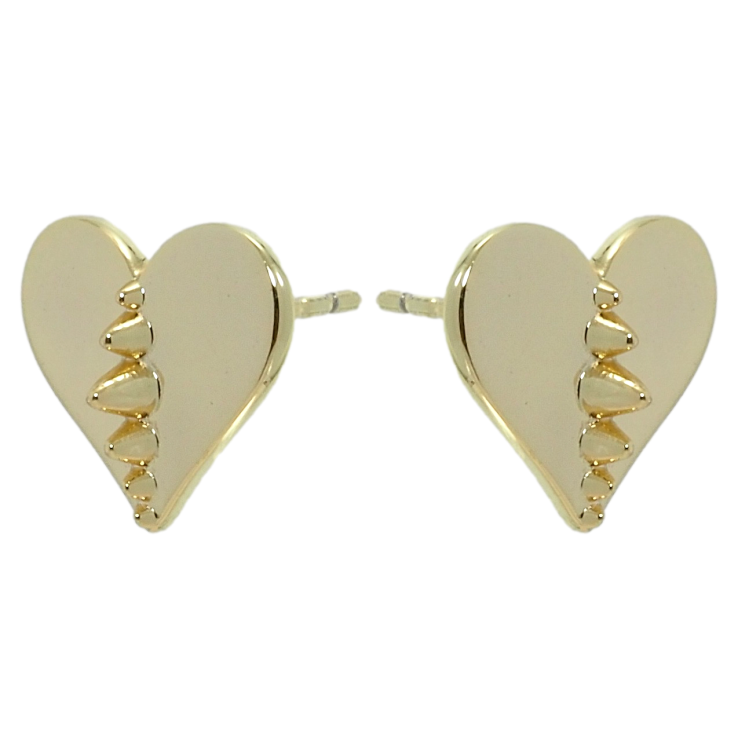 Сережки Xuping QQMM Позолота 14K пусети Сердечки з шипами фото №8 Сережки Xuping QQMM Позолота 14K пусети Сердечки з шипами фото №8