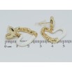 Серьги Xuping QQMM Позолота 14K пусеты Сердечки с покрытием белой эмалью фото №2 Серьги Xuping QQMM Позолота 14K пусеты Сердечки с покрытием белой эмалью фото №2