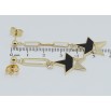 Сережки Xuping QQMM Позолота 14K пусети Асиметричні зірки фото №2 Сережки Xuping QQMM Позолота 14K пусети Асиметричні зірки фото №2