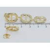 Сережки Xuping QQMM Позолота 14K пусети Ассиметричні підвіски фото №2 Сережки Xuping QQMM Позолота 14K пусети Ассиметричні підвіски фото №2