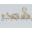 Серьги Xuping QQMM Позолота 14K пусеты Цветочные подвески с цирконием фото №2