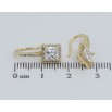 Серьги Xuping QQMM Позолота 14K французский замок Фианиты в обрамлении циркония фото №2 Серьги Xuping QQMM Позолота 14K французский замок Фианиты в обрамлении циркония фото №2