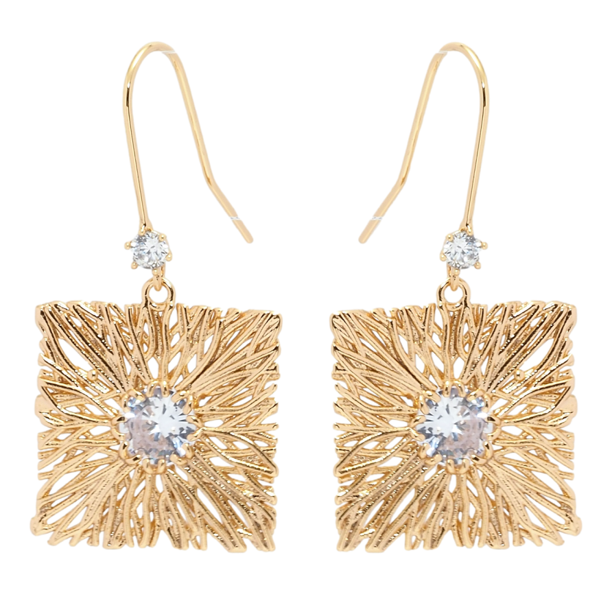 Серьги Xuping QQMM Позолота 18K французский замок Декоративные подвески с цирконием фото №1
