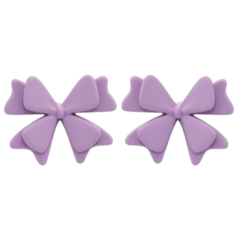 Сережки Xuping QQMM Родій пусети Бузкові банти з покриттям Soft-touch фото №11 Сережки Xuping QQMM Родій пусети Бузкові банти з покриттям Soft-touch фото №11