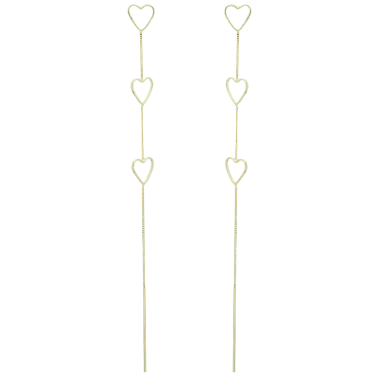 Сережки Xuping JEAN GOUJON Позолота 14K пусети Підвіски серця фото №12