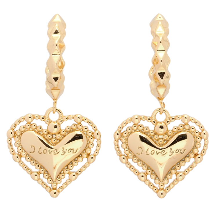 Сережки Xuping QQMM Позолота 18K пусети Сердечки I Love You фото №15 Сережки Xuping QQMM Позолота 18K пусети Сердечки I Love You фото №15
