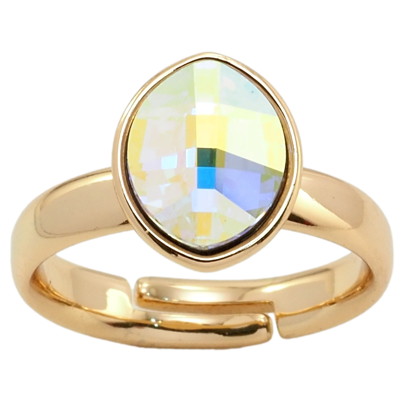 Каблучка Xuping колір 18K з кр-ми Swarovski Кристал АВ, 10х12мм фото №13 Каблучка Xuping колір 18K з кр-ми Swarovski Кристал АВ, 10х12мм фото №13