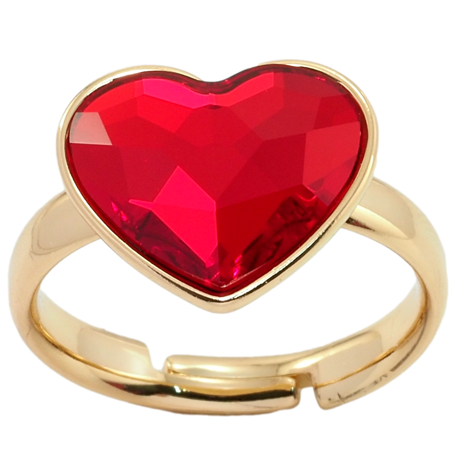 Кольцо Xuping цвет 18K с кр-ми Swarovski Сердце кристалл Light Siam фото №1