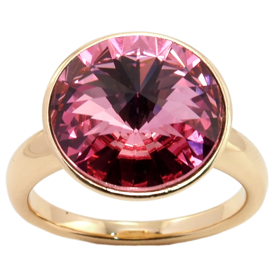 Каблучка Xuping колір 18K з кр-ми Swarovski Кристал Rose, ø 15мм фото №1 Каблучка Xuping колір 18K з кр-ми Swarovski Кристал Rose, ø 15мм фото №1