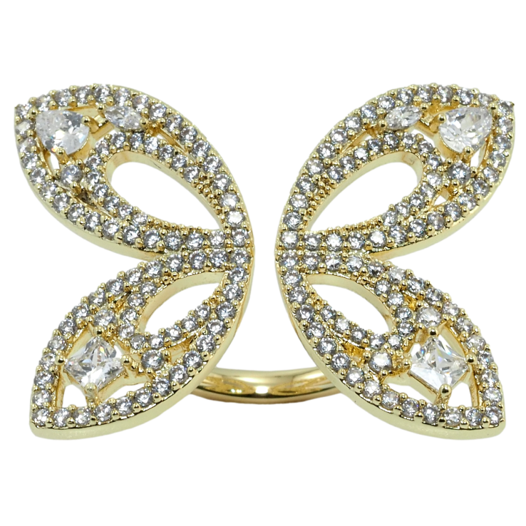 Кольцо Xuping QQMM Позолота 14K Бабочка с цирконием фото №15 Кольцо Xuping QQMM Позолота 14K Бабочка с цирконием фото №15