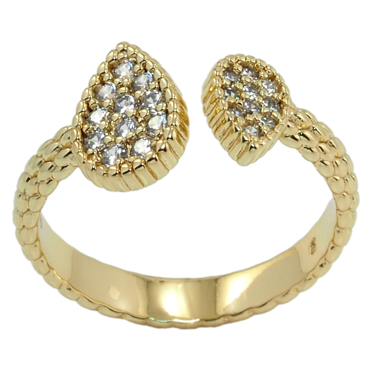 Кольцо Xuping QQMM Позолота 14K Капельки с цирконием фото №17 Кольцо Xuping QQMM Позолота 14K Капельки с цирконием фото №17