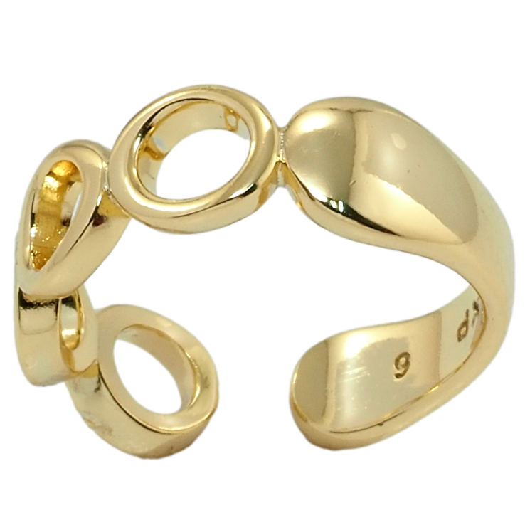 Кольцо Xuping QQMM Позолота 14K Узор колечками фото №12 Кольцо Xuping QQMM Позолота 14K Узор колечками фото №12