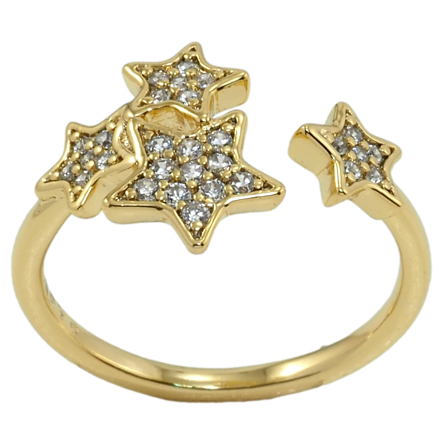 Кольцо Xuping QQMM Позолота 14K Звезды фото №1 Кольцо Xuping QQMM Позолота 14K Звезды фото №1