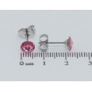Серьги Xuping цвет Родий с кристаллами Swarovski пусеты Кристалл Rose ø 6мм фото №2