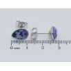 Сережки Xuping колір Родій з кристалами Swarovski пусети Кристальні крапельки Sapphire фото №2