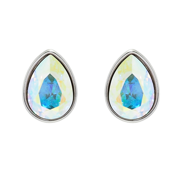 Серьги Xuping цвет Родий с кристаллами Swarovski пусеты Кристальные капельки АВ фото №7 Серьги Xuping цвет Родий с кристаллами Swarovski пусеты Кристальные капельки АВ фото №7