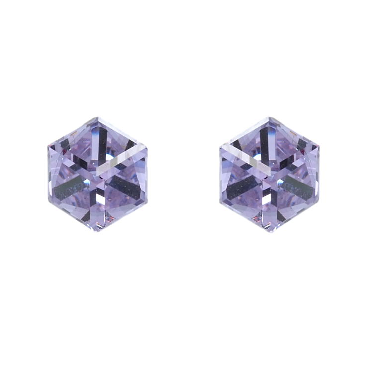 Серьги Xuping цвет Родий с кристаллами Swarovski пусеты Кристальные кубики Provence Lavender 6х6мм фото №13 Серьги Xuping цвет Родий с кристаллами Swarovski пусеты Кристальные кубики Provence Lavender 6х6мм фото №13